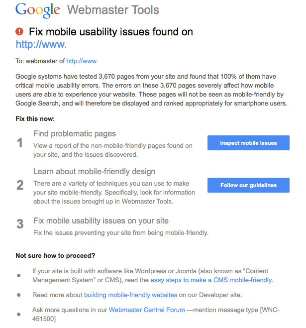 Google: Fix mobile usability issues