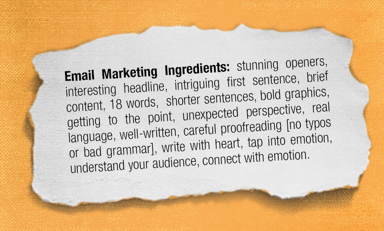 email marketing ingredients